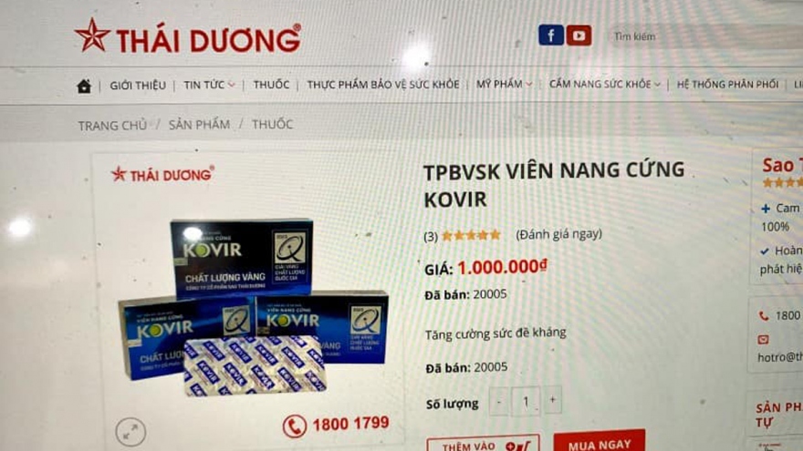 Thuốc Kovir tăng giá chóng mặt sau khi lọt danh sách 12 sản phẩm hỗ trợ điều trị Covid-19