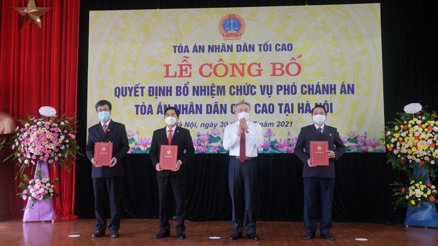 Bổ nhiệm 3 Phó Chánh án Tòa án Nhân dân Cấp cao tại Hà Nội