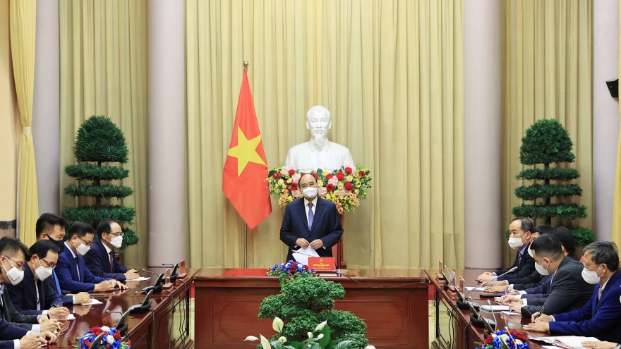 Chủ tịch nước: Việt Nam mong muốn hợp tác với Hàn Quốc sản xuất vaccine 