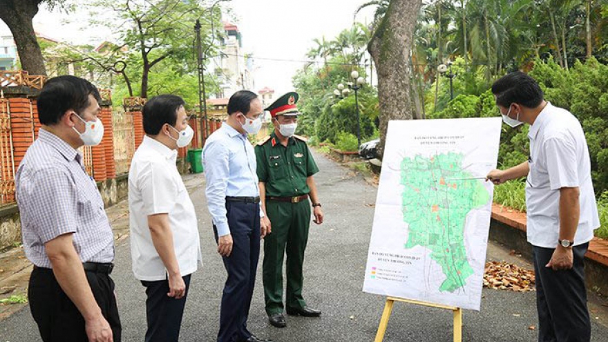 Lãnh đạo Hà Nội kiểm tra công tác phòng, chống dịch Covid-19 tại huyện Thường Tín