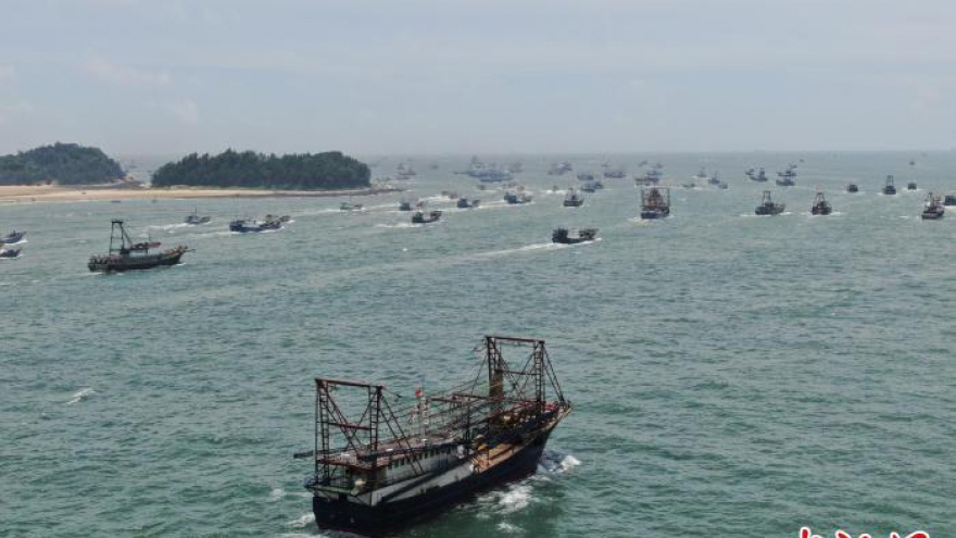 Hàng ngàn thuyền cá Trung Quốc tràn vào Biển Đông sau khi lệnh cấm đánh bắt cá kết thúc