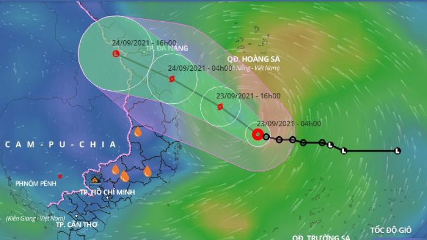 Áp thấp nhiệt đới mạnh lên thành bão số 6 có khả năng ảnh hưởng tới Nam Trung bộ