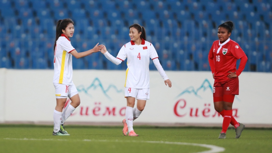Vòng loại Asian Cup nữ 2022: ĐT Việt Nam thắng 16-0 trước ĐT Maldives