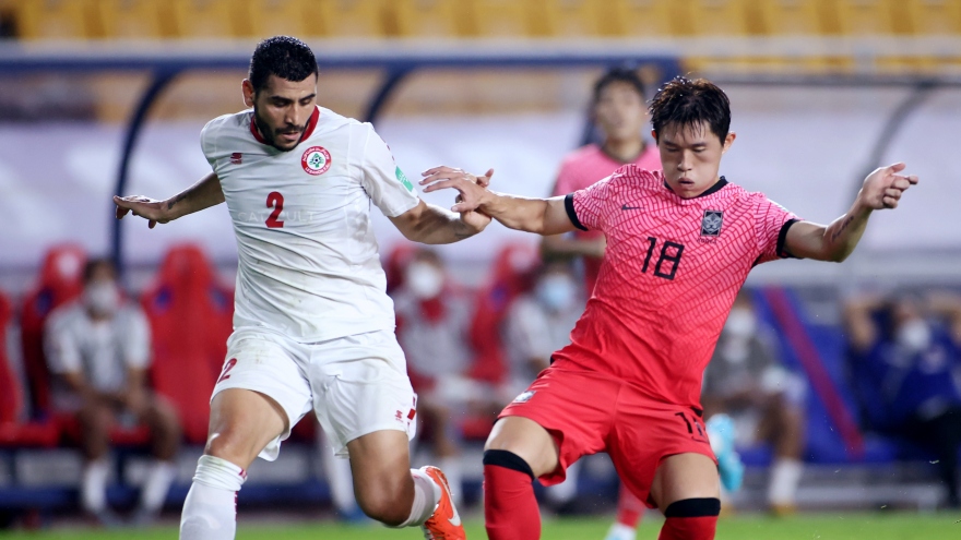 Son Heung Min vắng mặt, Hàn Quốc thắng nhọc Lebanon ở vòng loại World Cup 2022