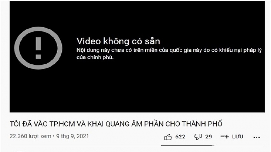 YouTube chặn 13 video của người tự xưng 'giáng trần' trấn yểm COVID-19
