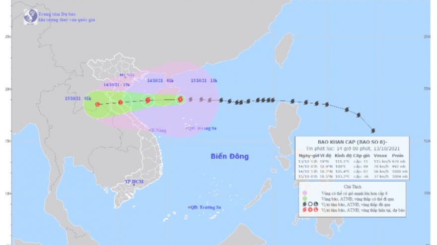 Bão số 8: Từ đêm 13/10, ven biển từ Quảng Ninh đến Quảng Bình gió mạnh dần lên cấp 6-7