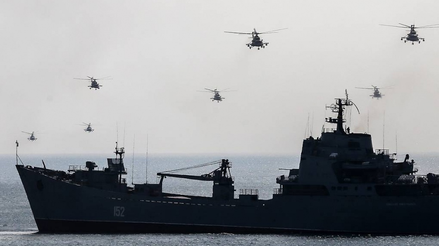Hơn 40 tàu chiến Nga tập trận quy mô lớn ở Crimea