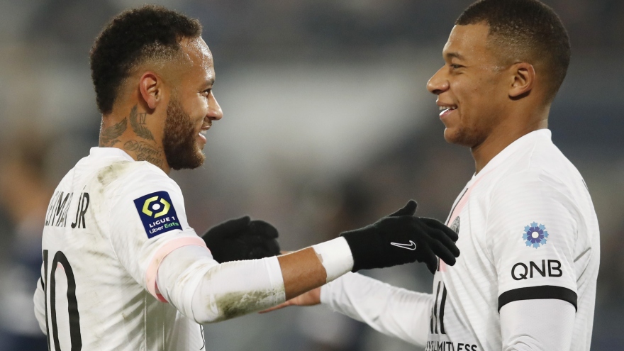 “Song sát” Neymar - Mbappe giúp PSG thắng nghẹt thở Bordeaux