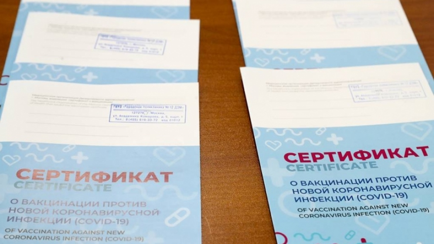 Nga cấp giấy chứng nhận tiêm chủng mới cho người dân