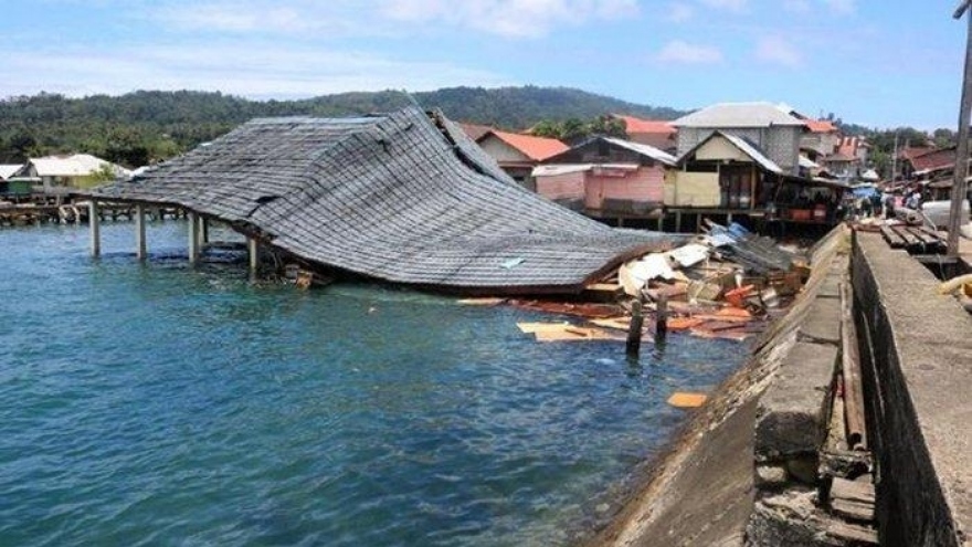Động đất 5,9 độ làm rung chuyển tỉnh Maluku (Indonesia)
