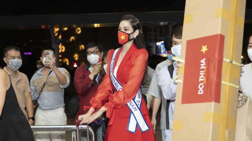 Hoa hậu Đỗ Thị Hà mang 200kg hành lý, bay gần 30 tiếng để thi Miss World 2021