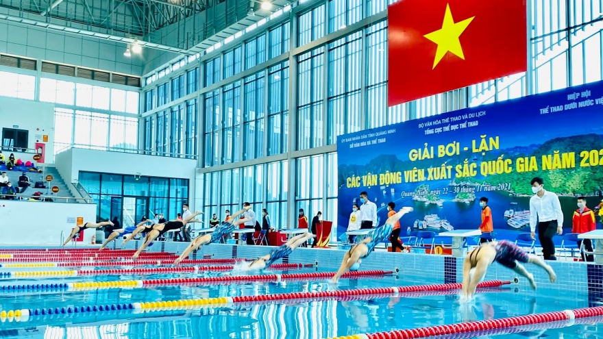Gần 200 vận động viên tham gia Giải Bơi, Lặn VĐV xuất sắc Quốc gia 2021