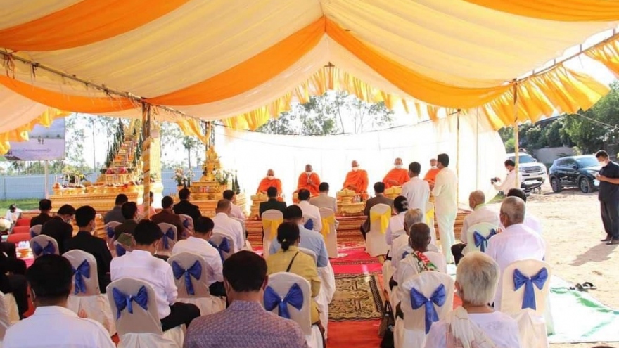 Khởi công xây dựng Đài hữu nghị Việt Nam - Campuchia tại tỉnh Svay Rieng