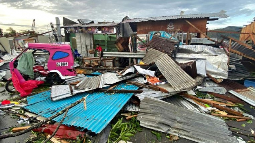 Bão RAI đổ bộ vào Philippines khiến ít nhất 75 người thiệt mạng