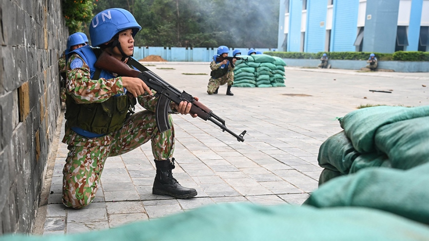 Bộ đội Công binh huấn luyện xử lý tình huống, sẵn sàng tới Phái bộ UNISFA