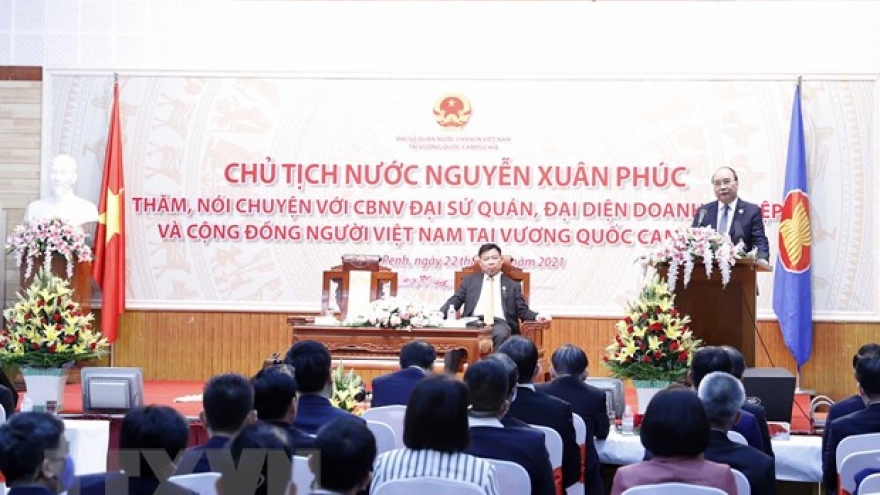 Chủ tịch nước mong kiều bào tại Campuchia giữ gìn tiếng Việt và văn hóa Việt