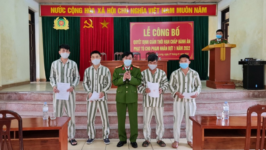23 phạm nhân ở Quảng Ninh được tha tù trước thời hạn dịp Tết