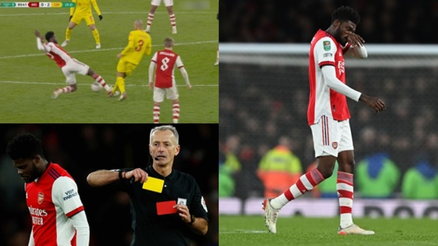 Thomas Partey từ Cameroon bay gấp về Anh thi đấu và nhận thẻ đỏ sau 15 phút