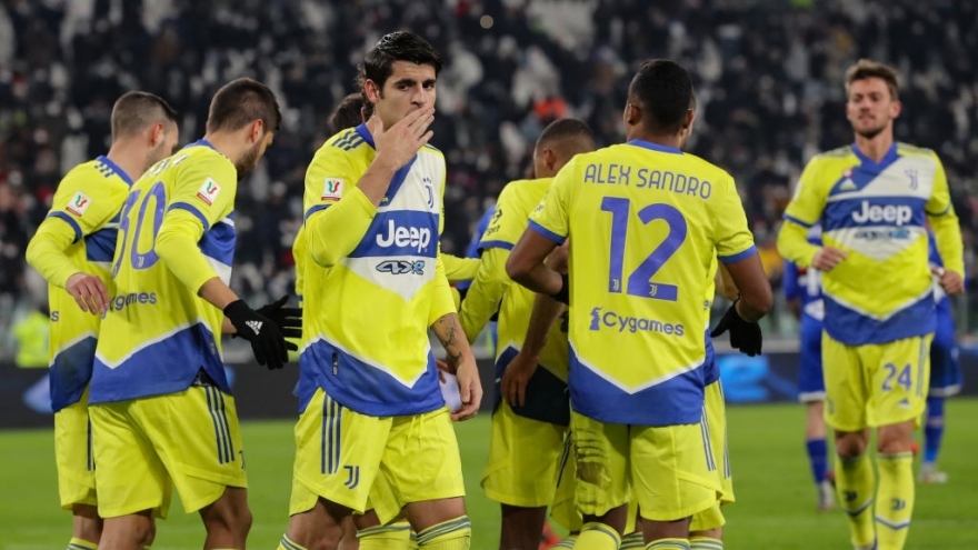Đại thắng Sampdoria, Juventus thẳng tiến tứ kết Cúp Quốc gia Italia