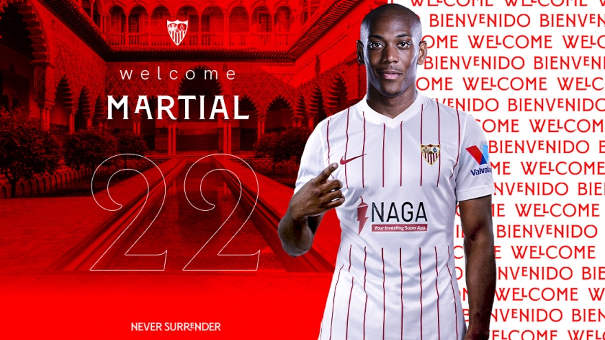 Chuyển nhượng 26/1: Martial rời MU gia nhập Sevilla