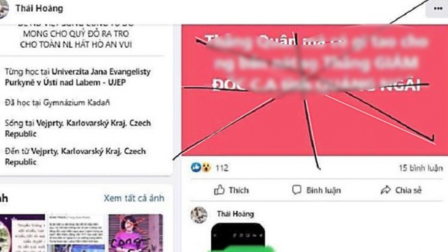 Xác định kẻ sử dụng Facebook đe dọa Công an tỉnh Quảng Ngãi