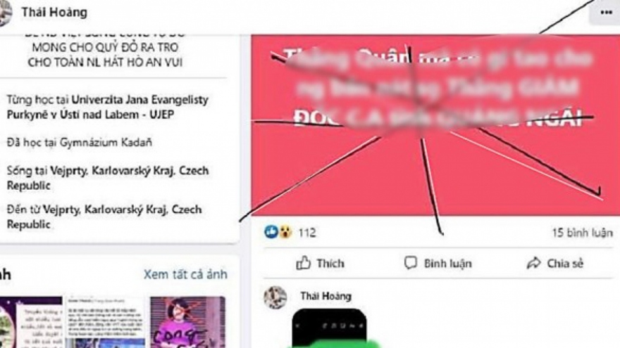 Nóng 24h: Kẻ đe dọa Giám đốc Công an tỉnh Quảng Ngãi trên Facebook là ai?