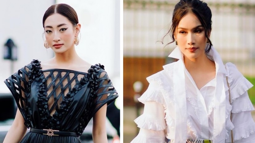 Hoa hậu Lương Thuỳ Linh và Á hậu Phương Anh tỏa sáng tại Paris Fashion Week