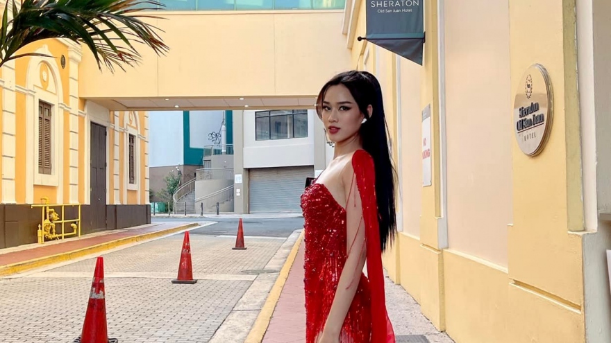 Hoa hậu Đỗ Thị Hà khoe nhan sắc đỉnh cao với đầm đỏ nổi bật