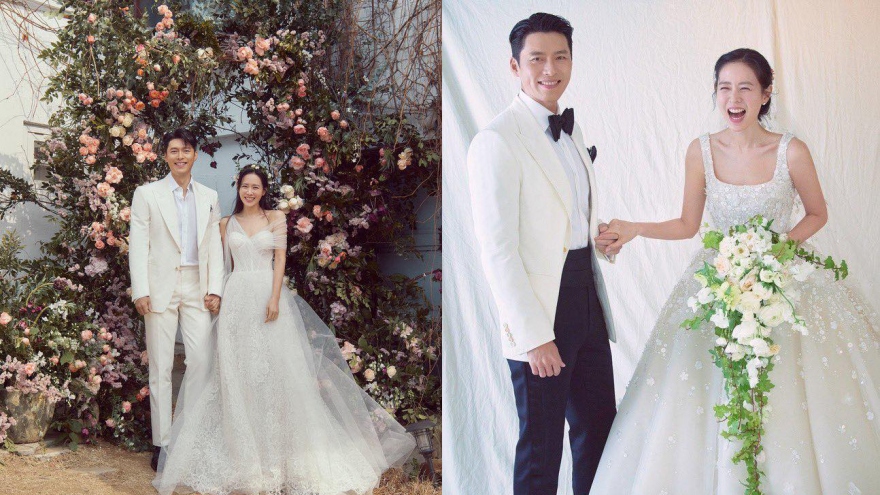 Hyun Bin và Son Ye Jin rạng rỡ trong loạt ảnh cưới chính thức