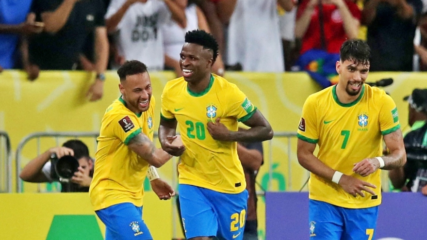 Kết quả vòng loại World Cup 2022 khu vực Nam Mỹ: Brazil thắng đậm Chile