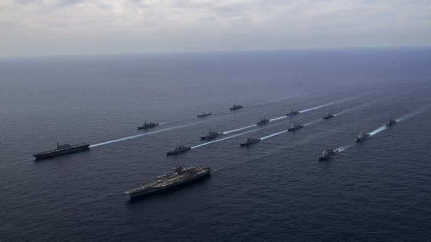 Mỹ diễn tập quân sự ở biển Hoàng Hải trước khả năng Triều Tiên thử tên lửa tầm xa