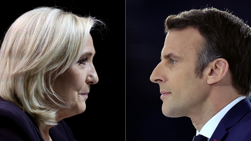 Vòng 1 bầu cử Tổng thống Pháp: Đối thủ của ông Macron bứt phá ấn tượng