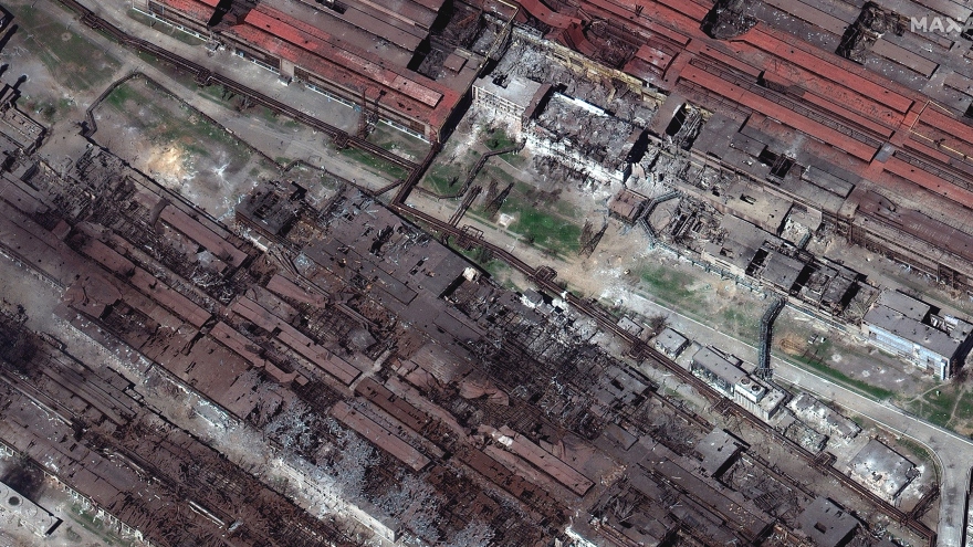 Hình ảnh vệ tinh tiết lộ mức độ thiệt hại của nhà máy thép Azovstal ở Mariupol
