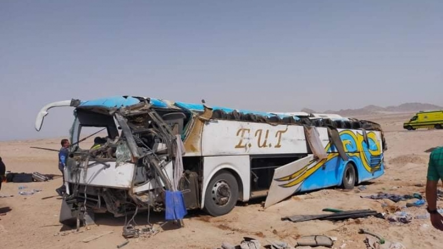 Tai nạn giao thông nghiêm trọng 46 người thương vong ở Ai Cập