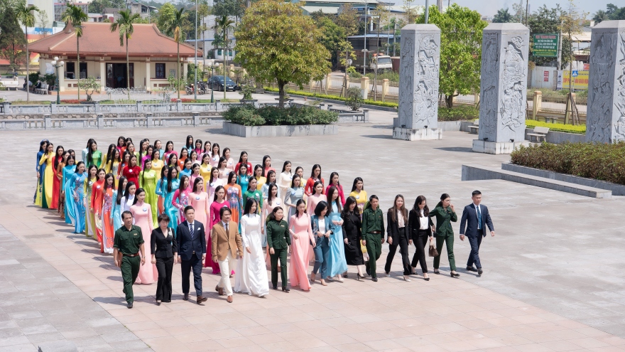 Top 64 Miss World Vietnam 2022 diện áo dài ở Thái Nguyên