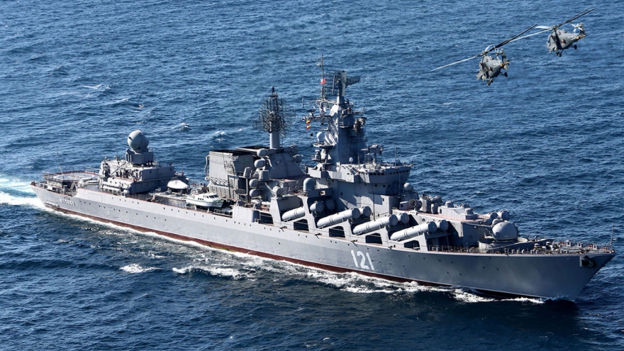 Tàu tuần dương Moskva của Nga chìm ở Biển Đen