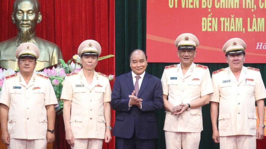 Chủ tịch nước Nguyễn Xuân Phúc thăm, làm việc với Cục An ninh nội địa