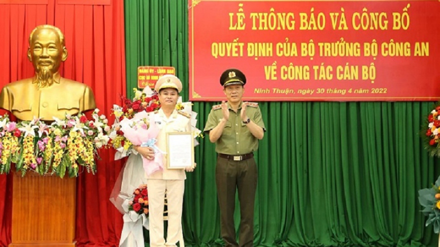 Bộ trưởng Bộ Công an bổ nhiệm Giám đốc Công an Ninh Thuận và Khánh Hòa