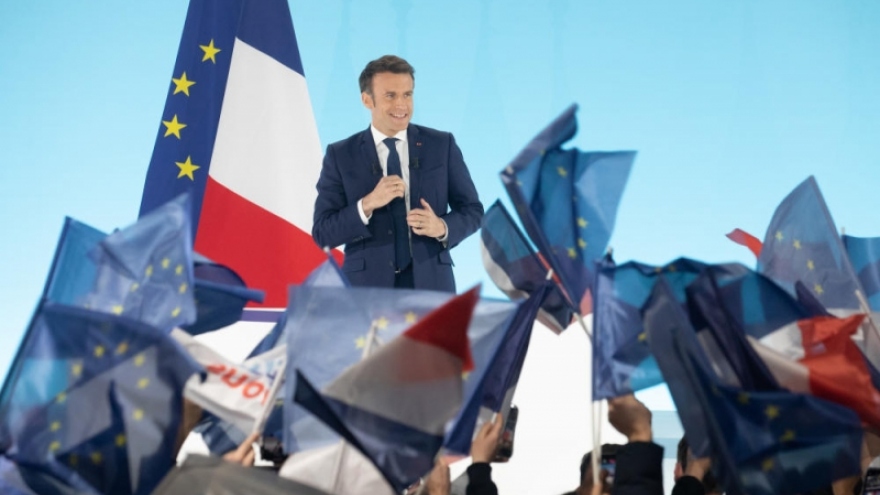 Ông Emmanuel Macron chiến thắng vòng 1 bầu cử Tổng thống Pháp