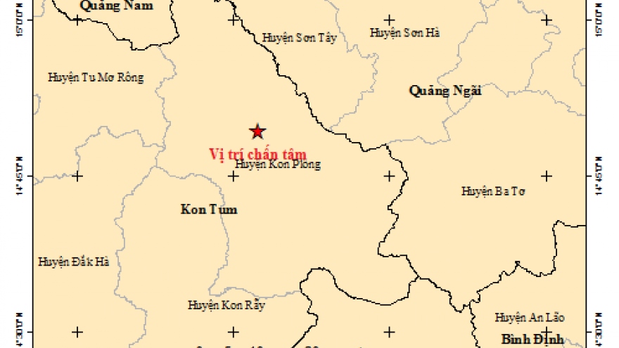 Kon Tum tiếp tục ghi nhận 2 trận động đất mới