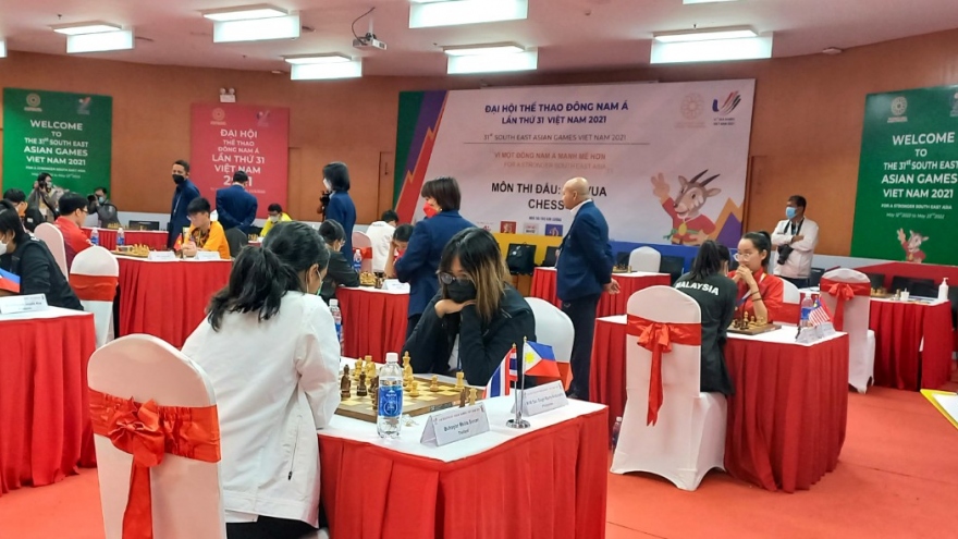 SEA Games 31: Việt Nam có HCV ở nội dung đồng đội nam cờ nhanh