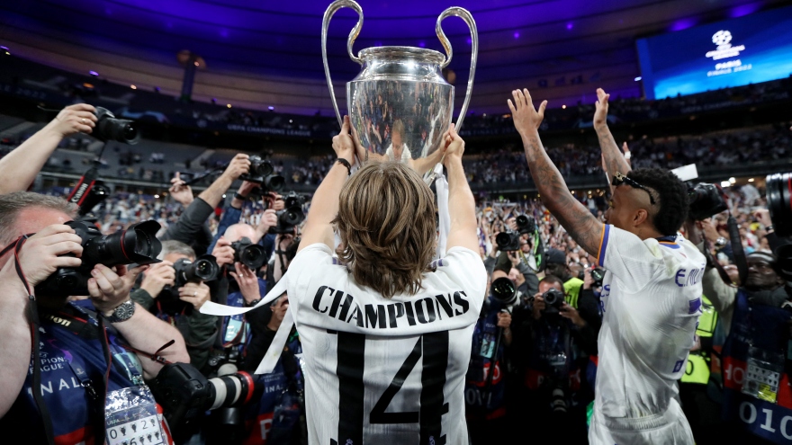 Màn ăn mừng chức vô địch Champions League thứ 14 của Real Madrid