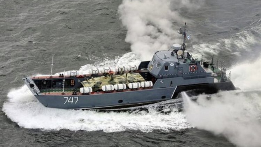 Ukraine tuyên bố phá hủy tàu đổ bộ Serna của Nga