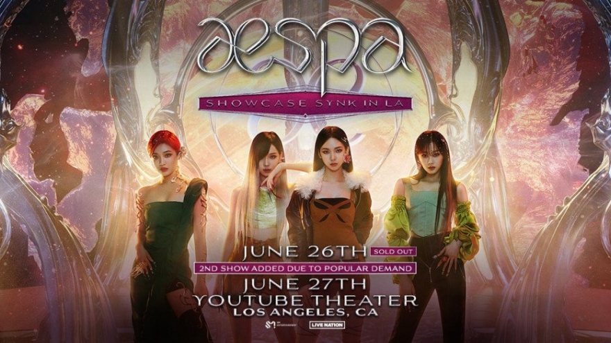 Nhóm Aespa "cháy vé" show ra mắt tại Mỹ