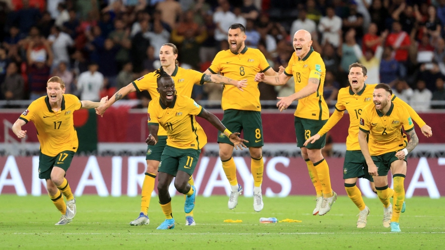 Kết quả play-off World Cup 2022: Australia giành vé đến Qatar sau loạt luân lưu