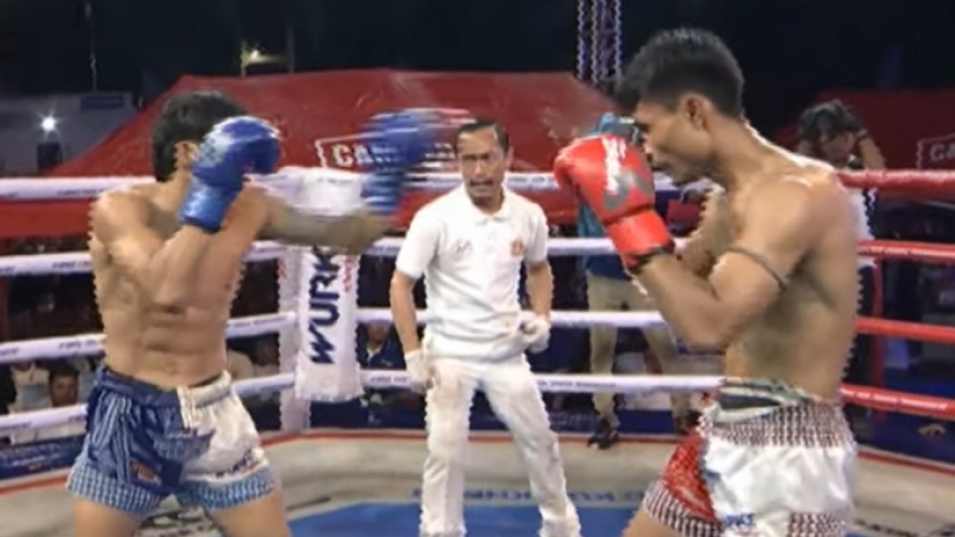 Nguyễn Trần Duy Nhất thua võ sĩ Campuchia khi đi du đấu võ cổ truyền
