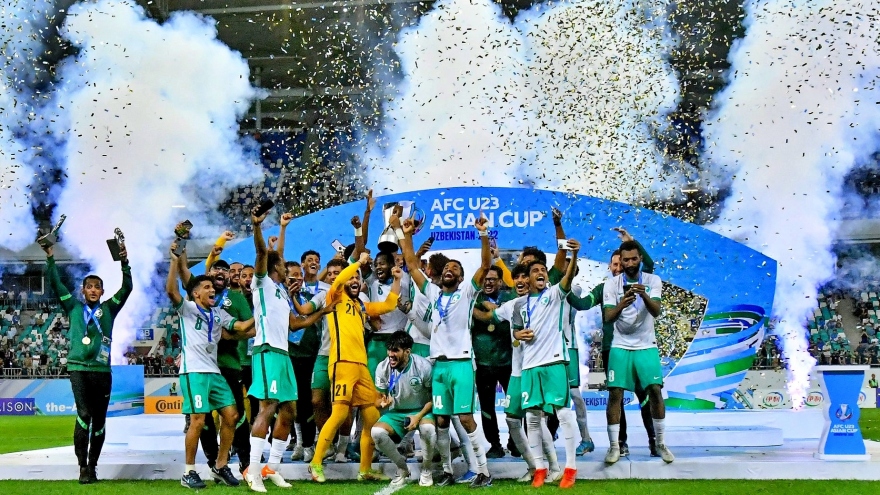 Vô địch U23 châu Á 2022, mỗi cầu thủ U23 Saudi Arabia được thưởng 6,2 tỷ đồng