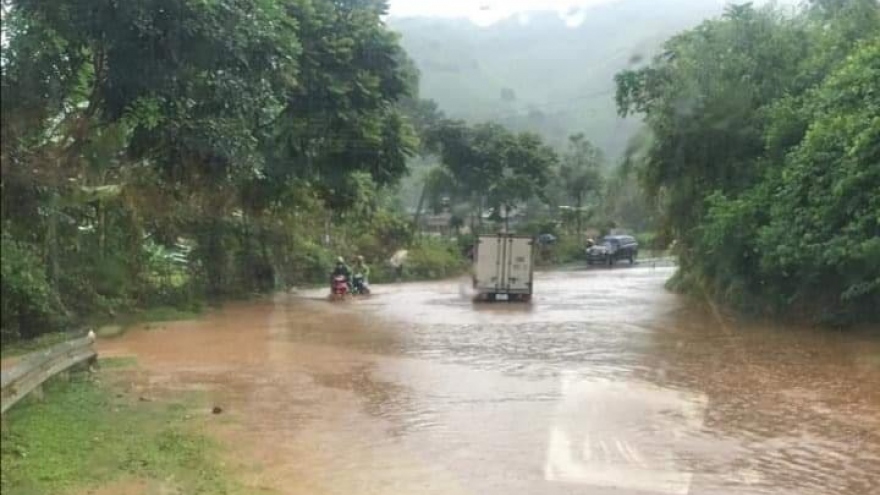 Mưa lớn gây ngập lụt cục bộ tại Sông Mã, Sơn La