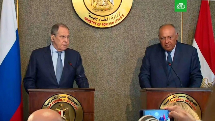 Bộ trưởng Ngoại giao Nga, Ai Cập thảo luận cách giải quyết xung đột ở Ukraine