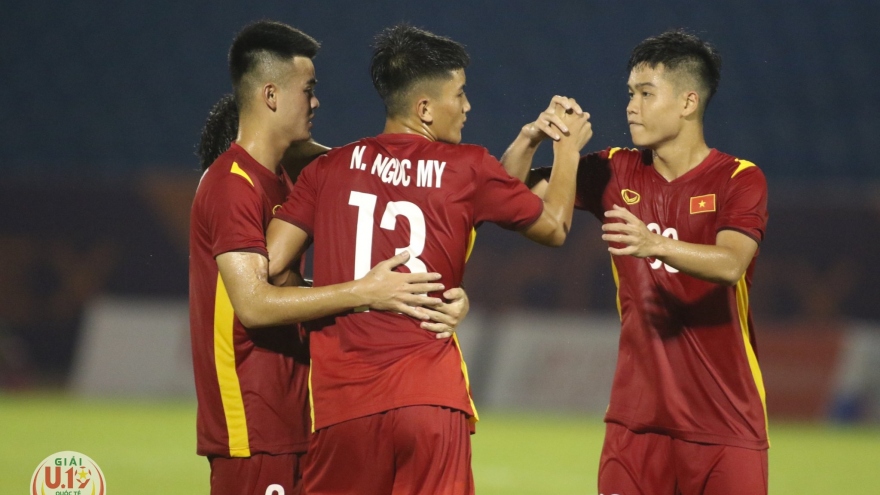 Thắng dễ Myanmar, U19 Việt Nam tạm dẫn đầu giải U19 quốc tế